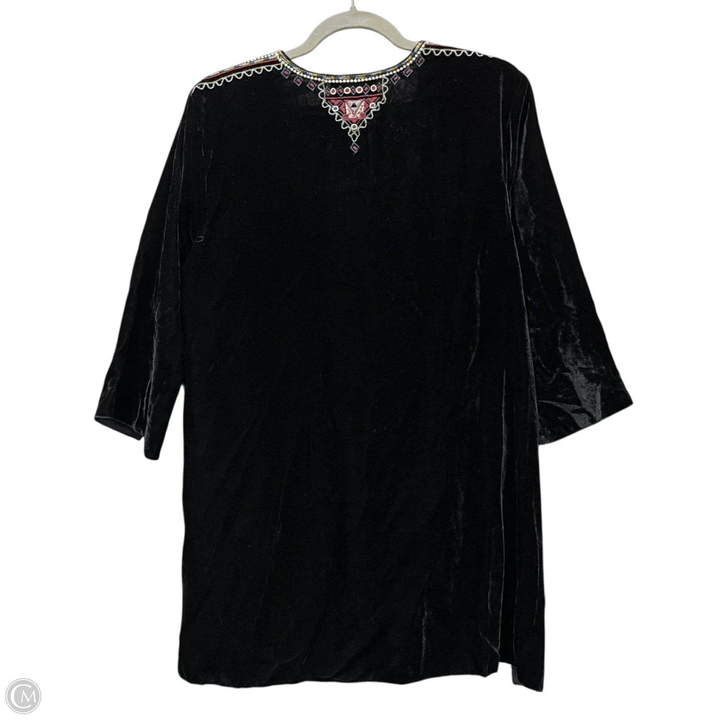 Tunic 3/4 Sleeve By Johnny Was In Black, Size: M