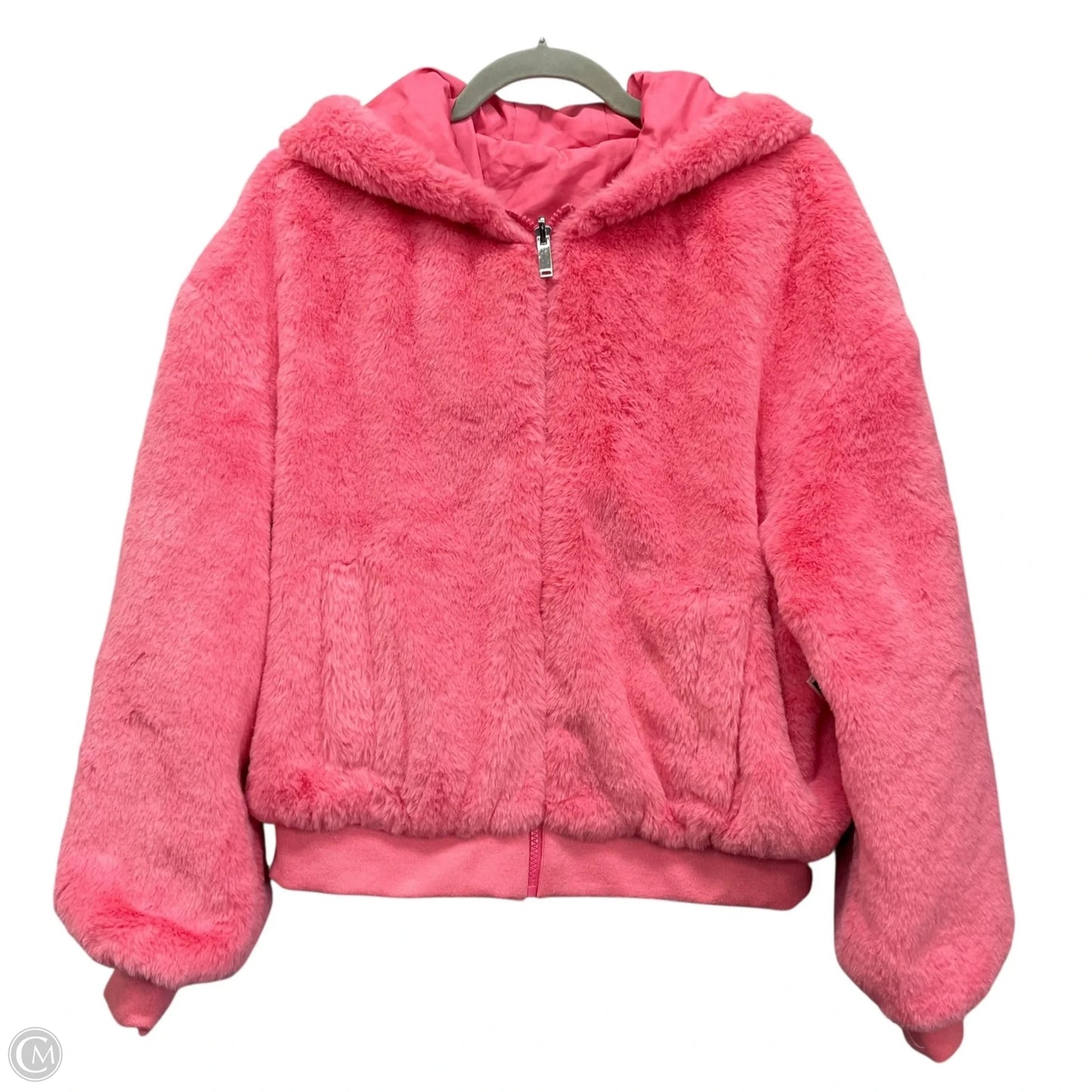 Jacket Faux Fur & Sherpa By New York And Co In Pink, Size: L