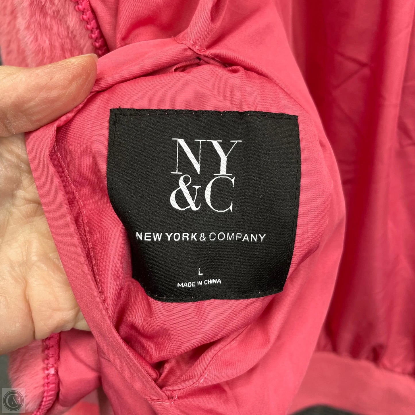 Jacket Faux Fur & Sherpa By New York And Co In Pink, Size: L