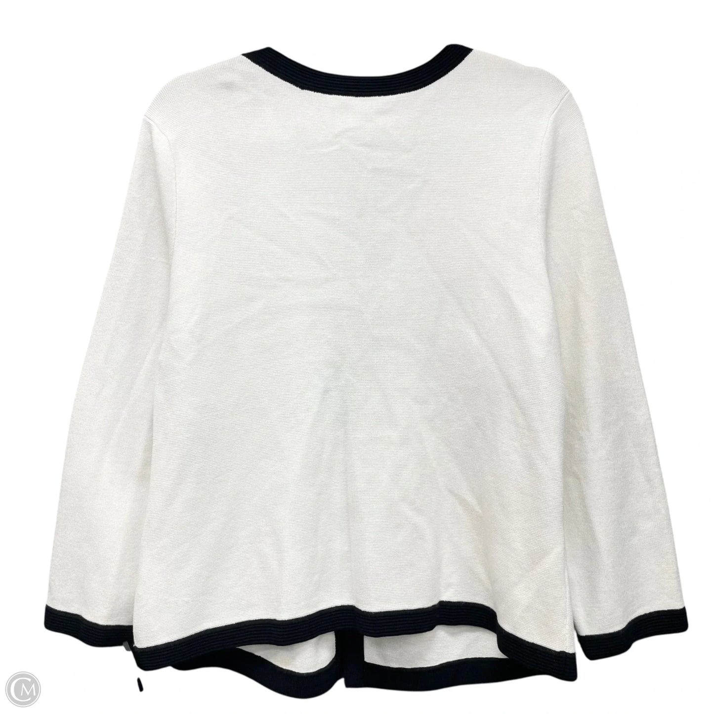 Cardigan By White House Black Market In Black & Cream, Size: Xl