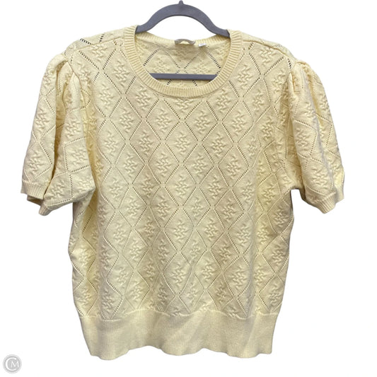 Sweater Short Sleeve By Cyrus In Yellow, Size: Xl