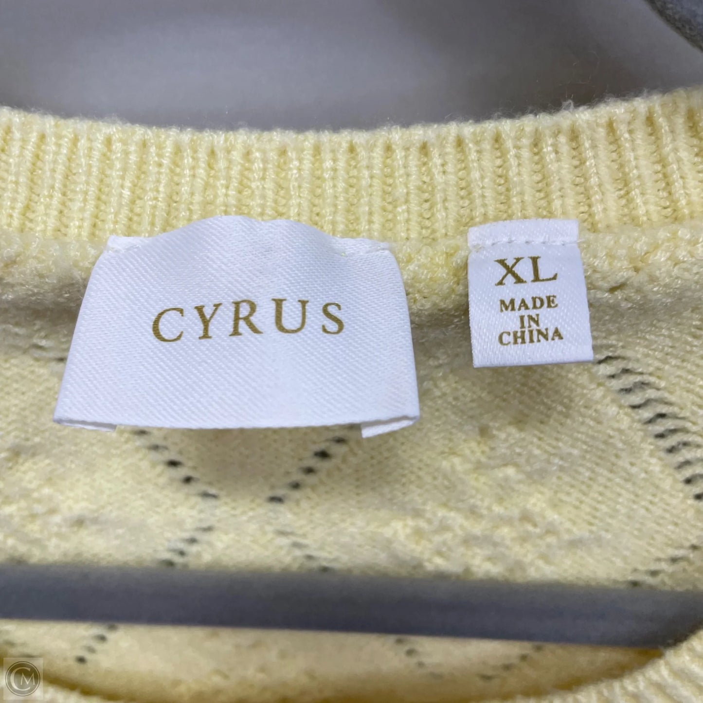 Sweater Short Sleeve By Cyrus In Yellow, Size: Xl