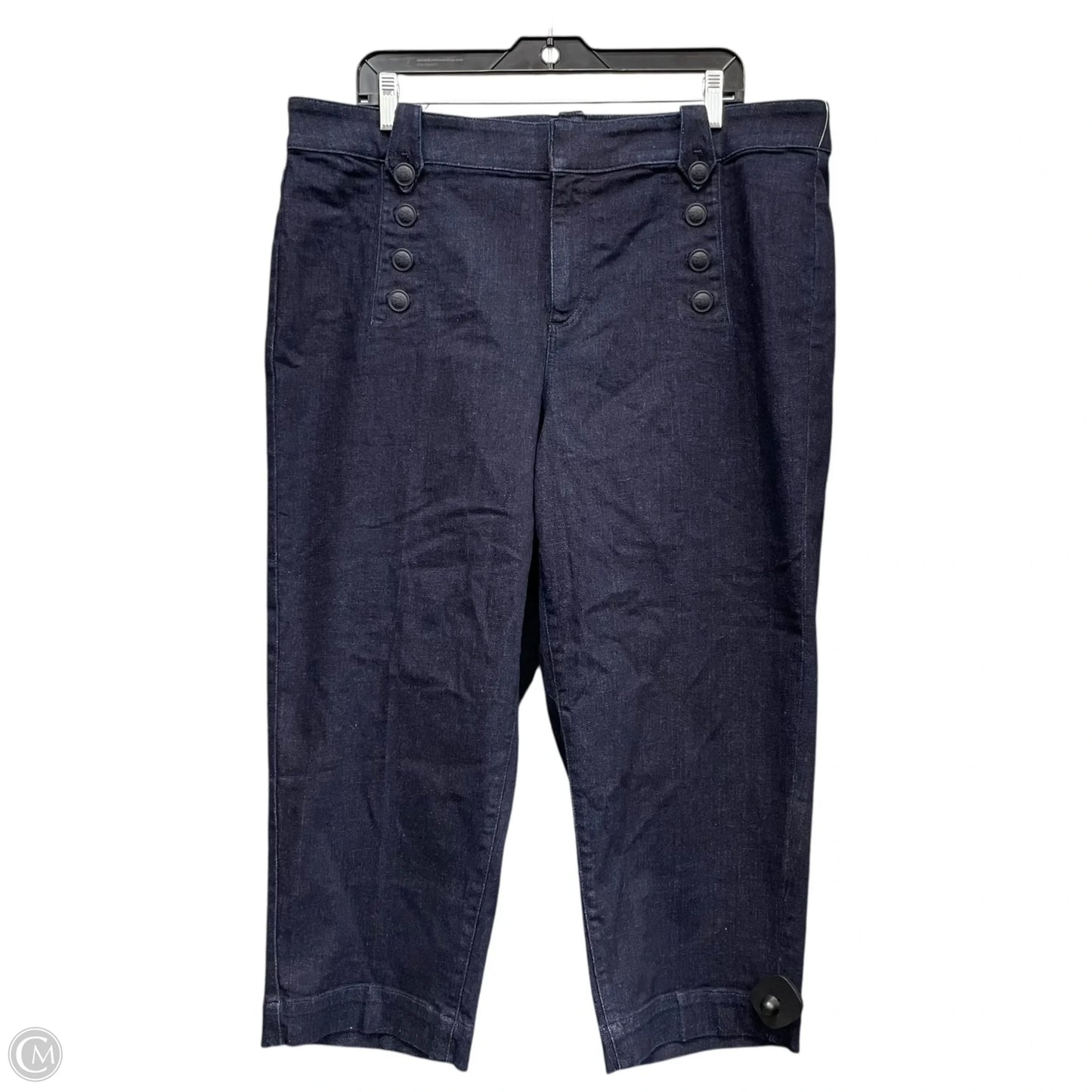 Jeans Straight By Talbots In Blue Denim, Size: 18