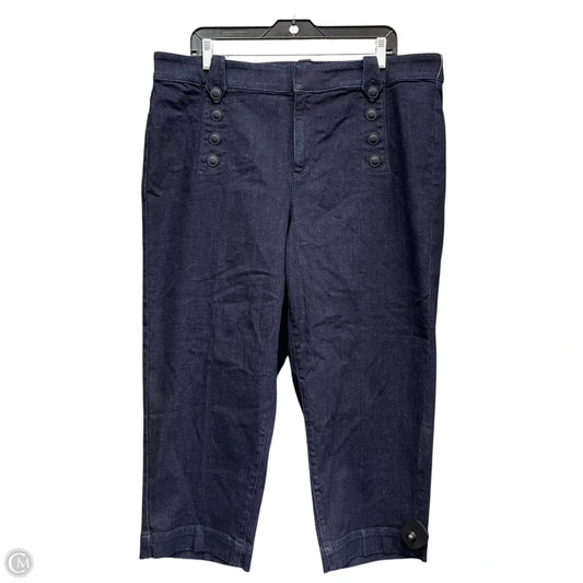 Jeans Straight By Talbots In Blue Denim, Size: 18