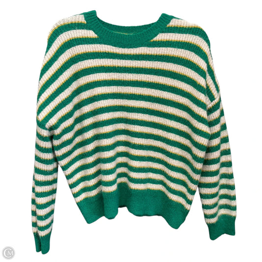 Sweater By Clothes Mentor In Green & Pink, Size: L