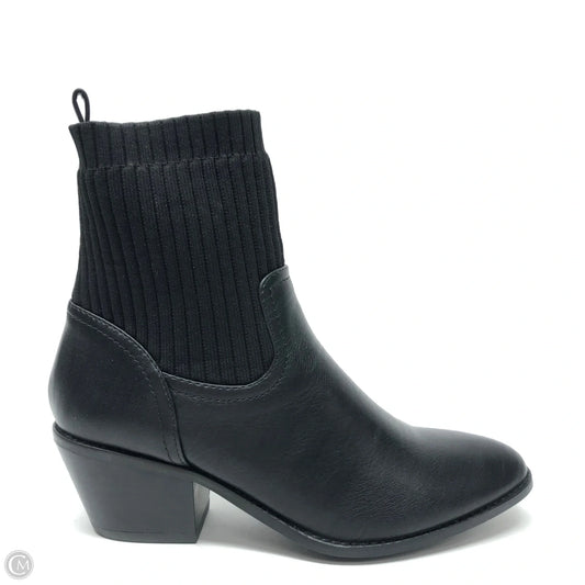 Boots Ankle Heels By Clothes Mentor In Black, Size: 9