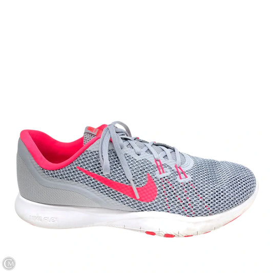 Shoes Athletic By Nike In Grey & Pink, Size: 9