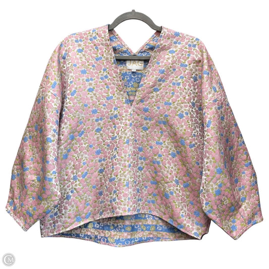 Top Long Sleeve By Jag In Blue & Pink, Size: M