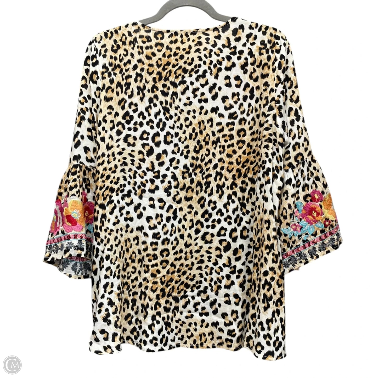 Top Long Sleeve By Savanna Jane In Animal Print, Size: S