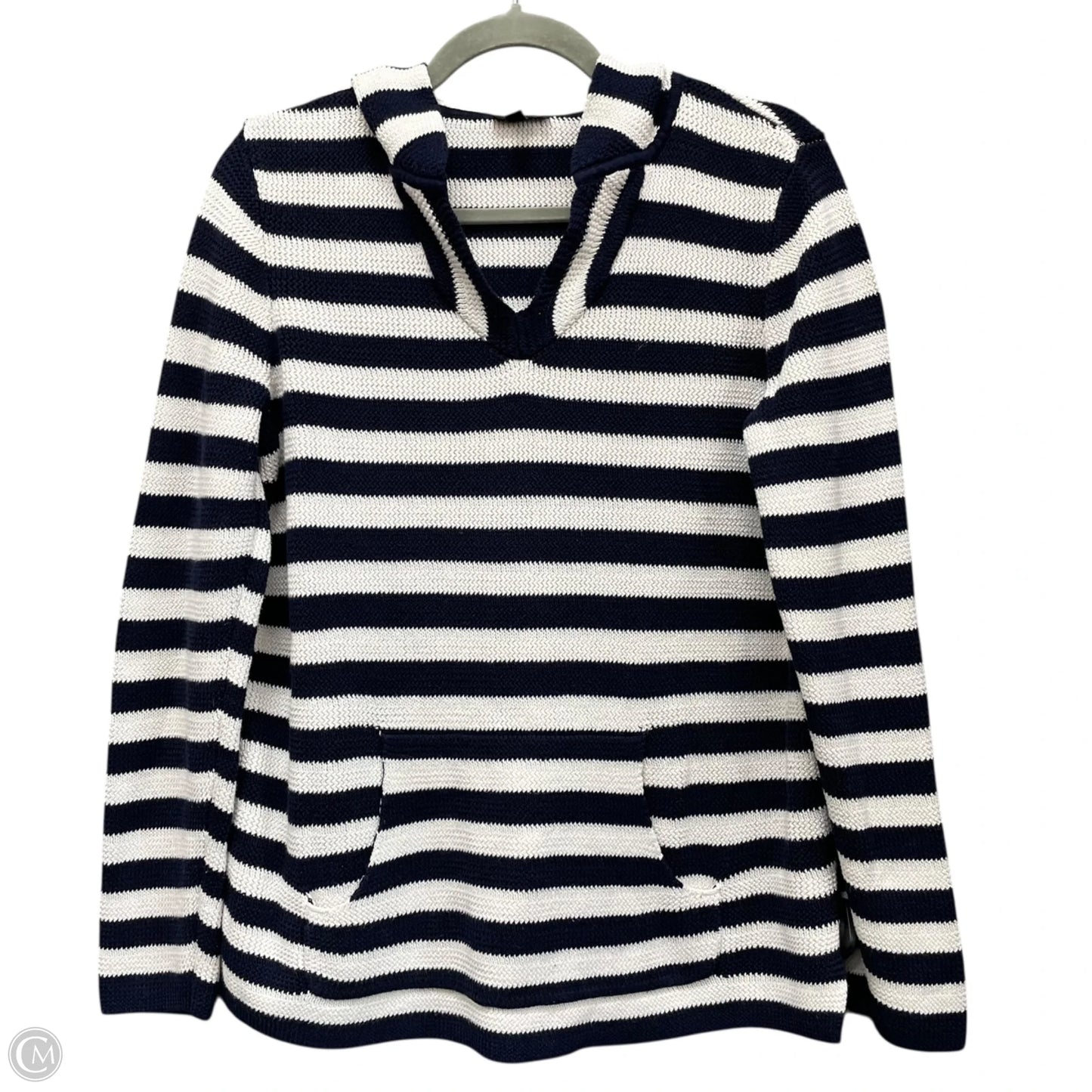 Sweater By Talbots In Blue & White, Size: L