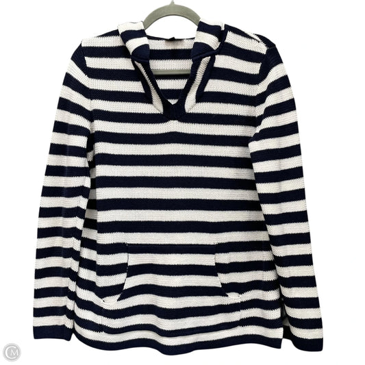 Sweater By Talbots In Blue & White, Size: L