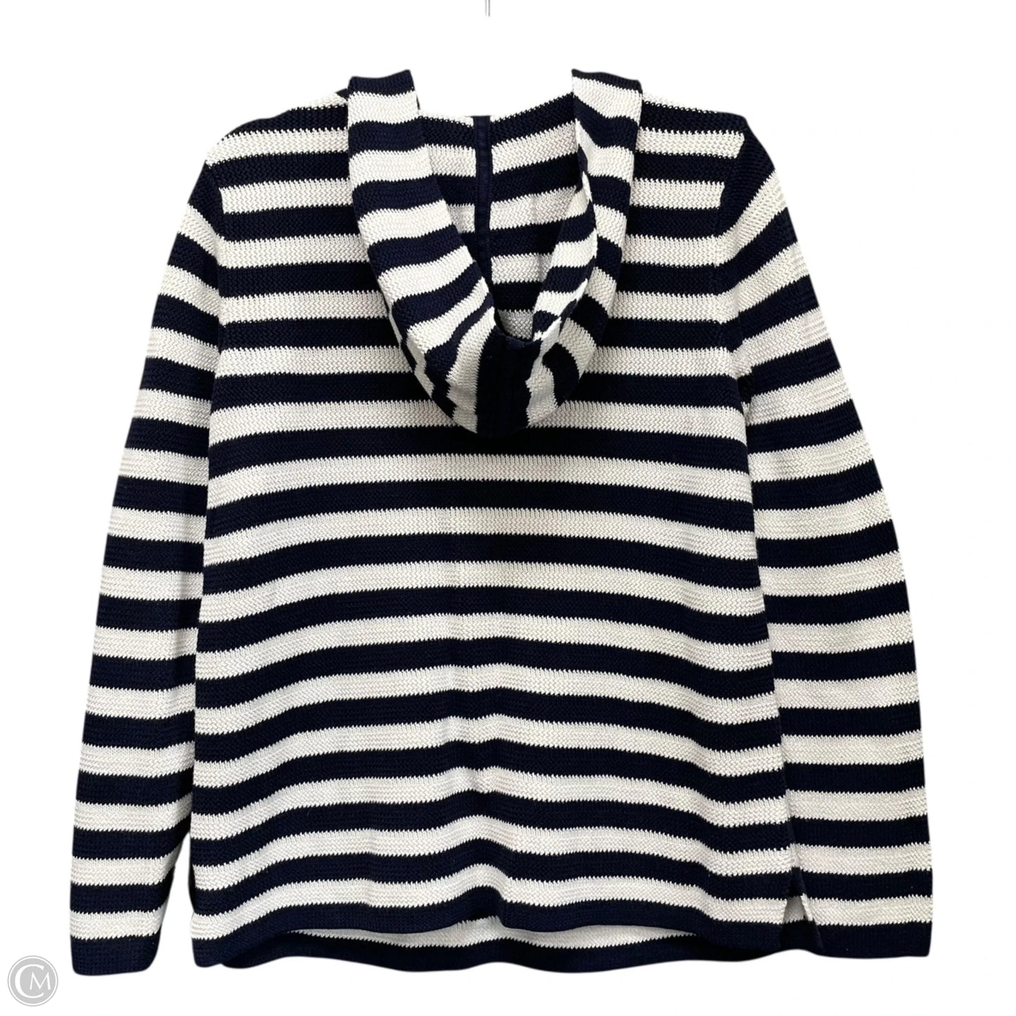Sweater By Talbots In Blue & White, Size: L