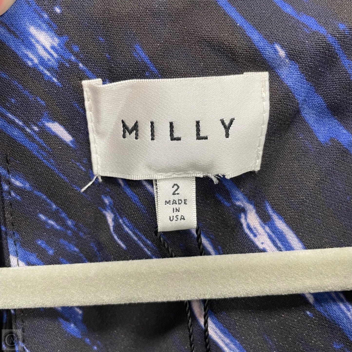 Dress Designer By Milly In Black & Blue, Size: 2