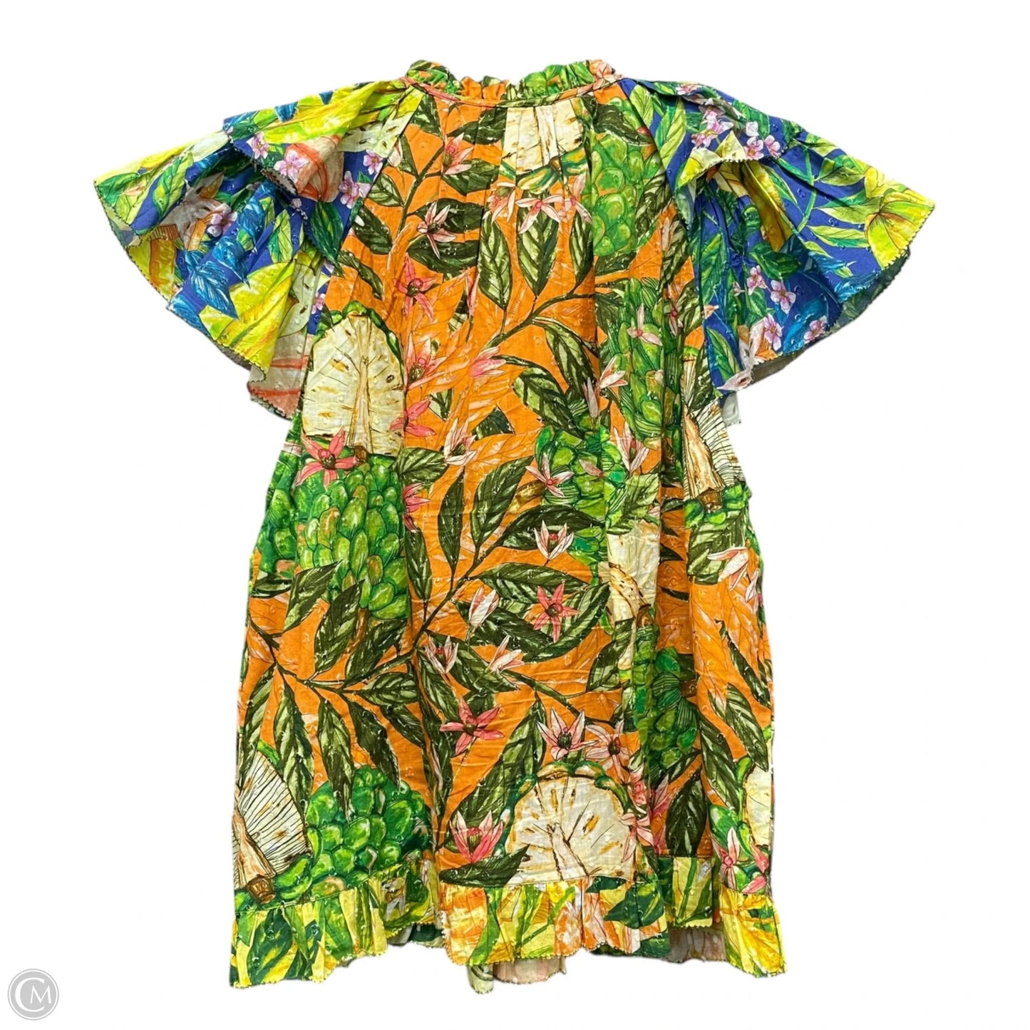 Blouse Short Sleeve By Farm Rio In Multi-colored, Size: M