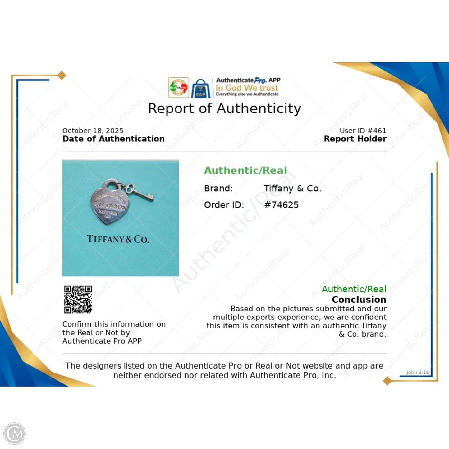 Accessory Luxury Designer Tag By Tiffany And Company