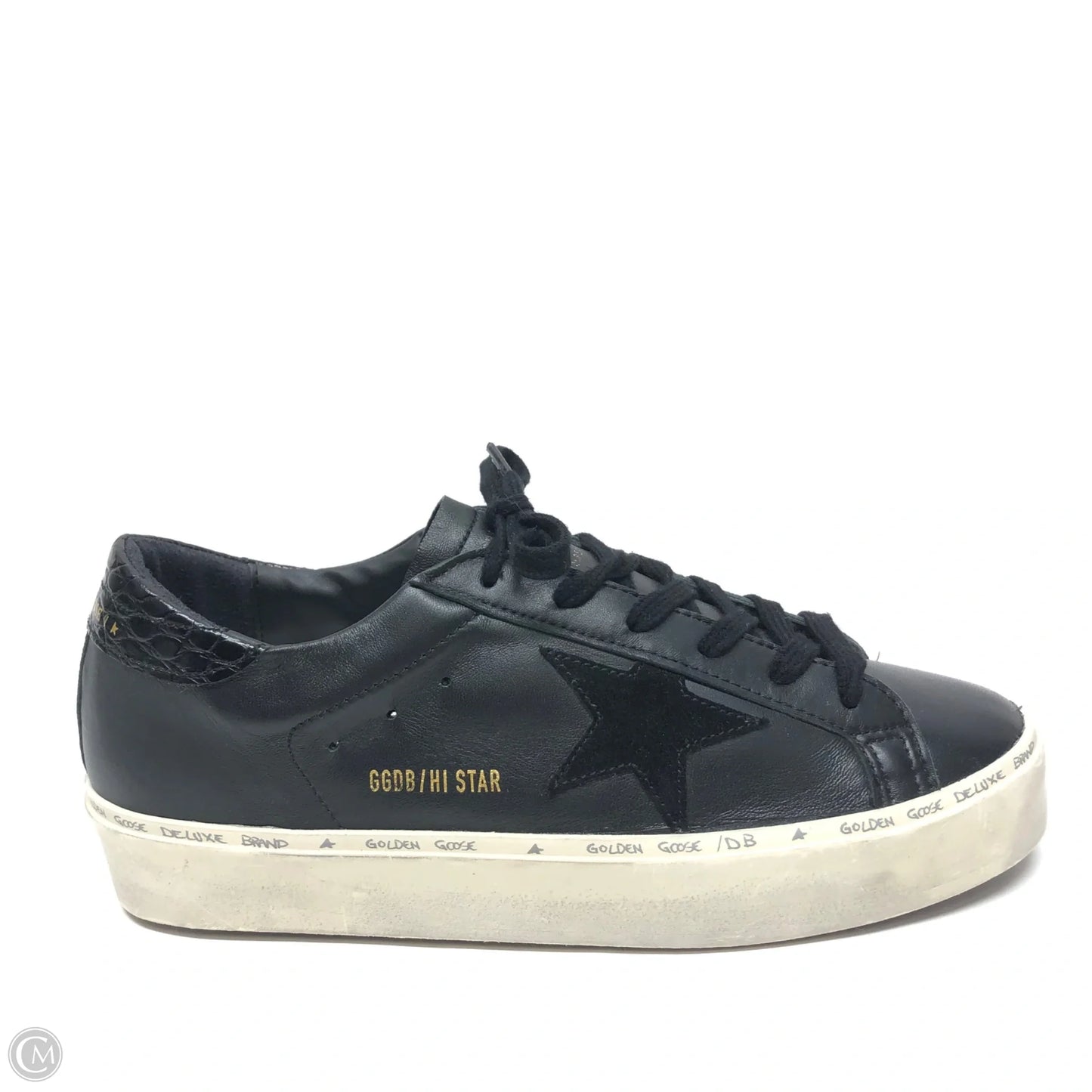 Shoes Luxury Designer By Golden Goose In Black & White, Size: 10.5