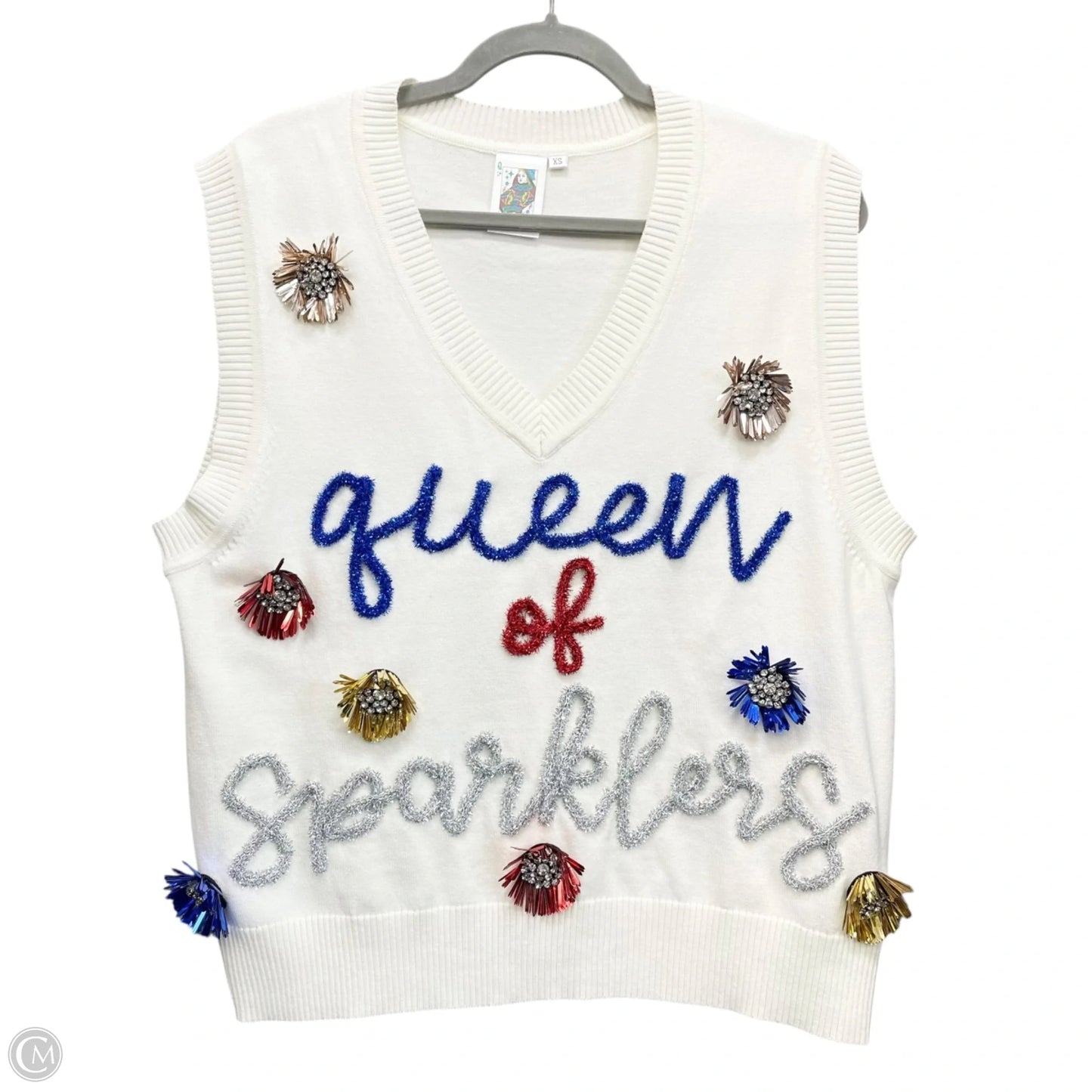 Vest Sweater By Cmb In Multi-colored, Size: Xs