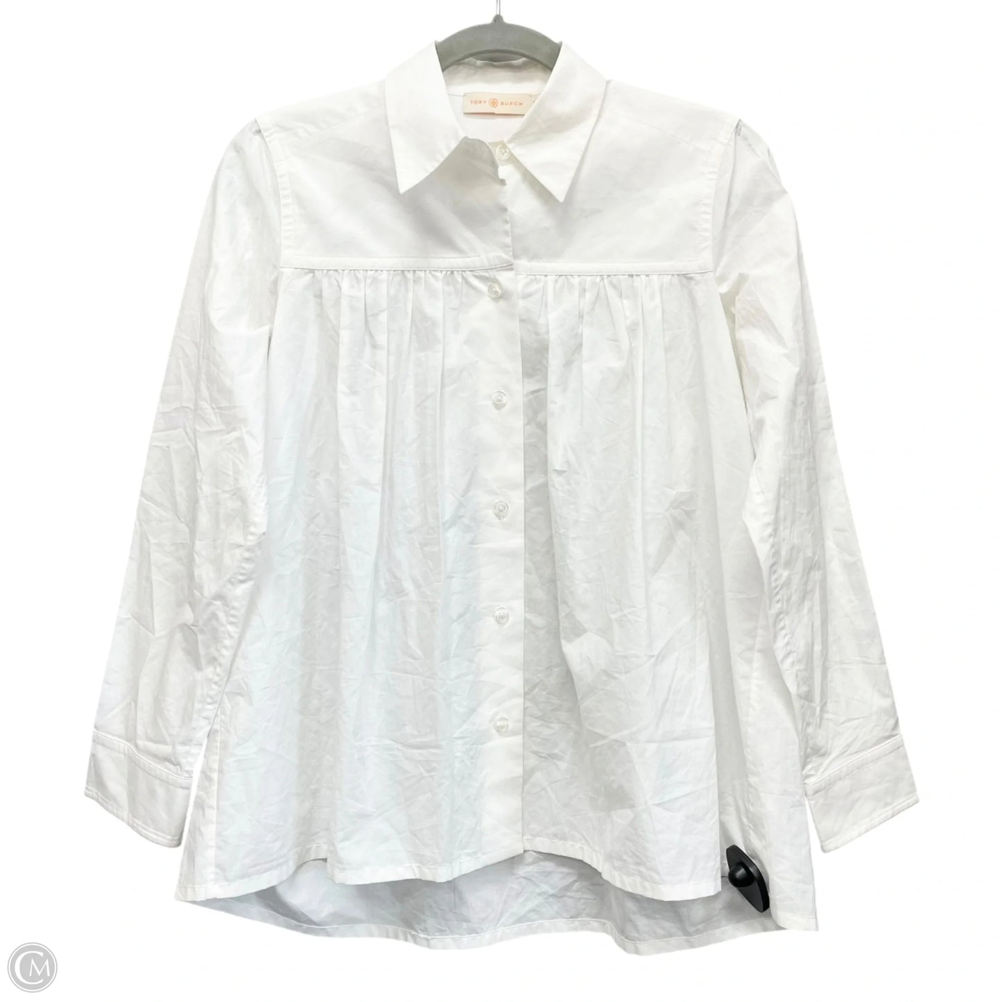 Top Long Sleeve Designer By Tory Burch In White, Size: Xxs