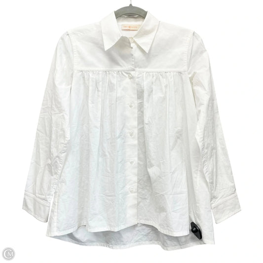 Top Long Sleeve Designer By Tory Burch In White, Size: Xxs