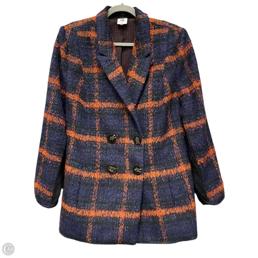 Coat Peacoat By Cabi In Plaid Pattern, Size: Xl