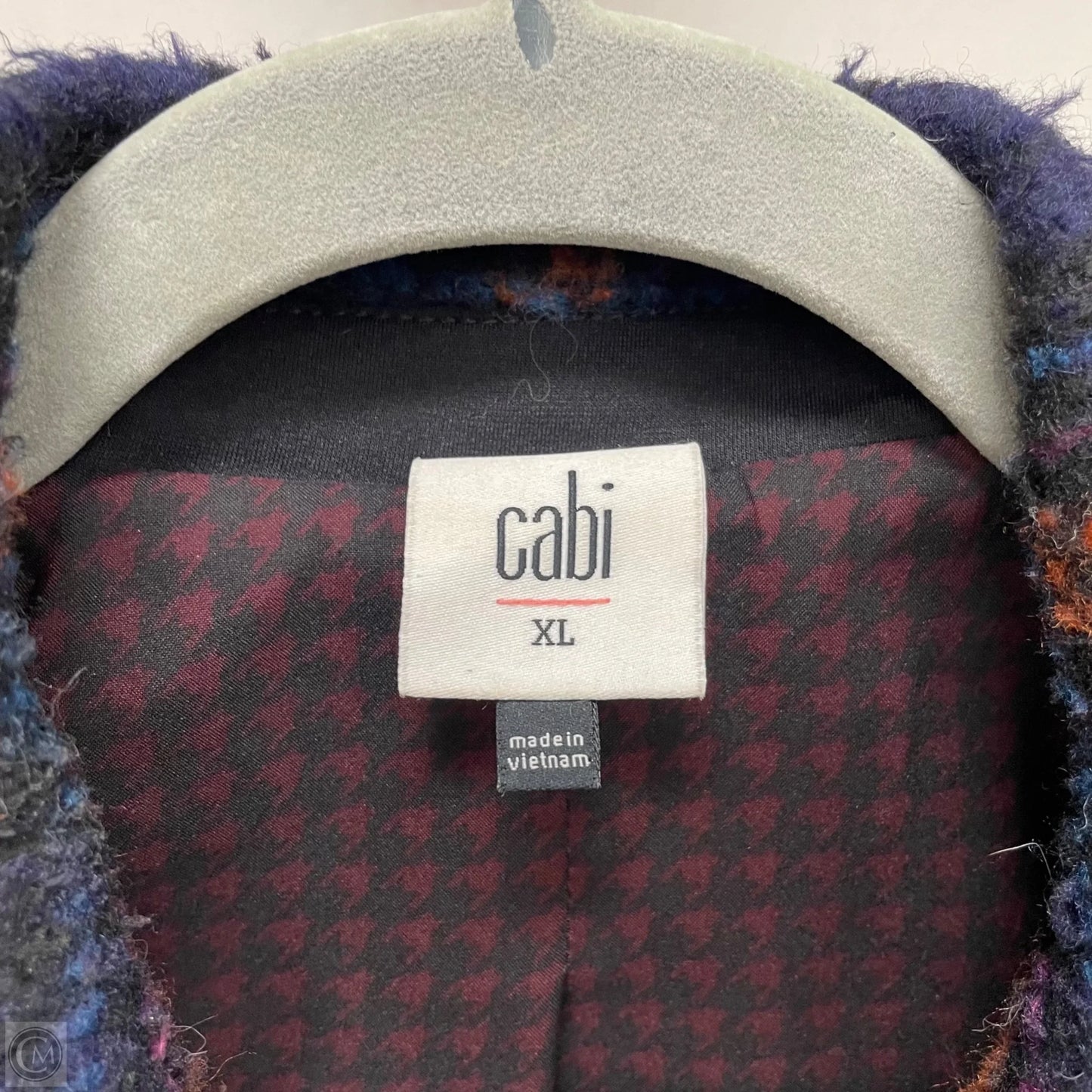 Coat Peacoat By Cabi In Plaid Pattern, Size: Xl