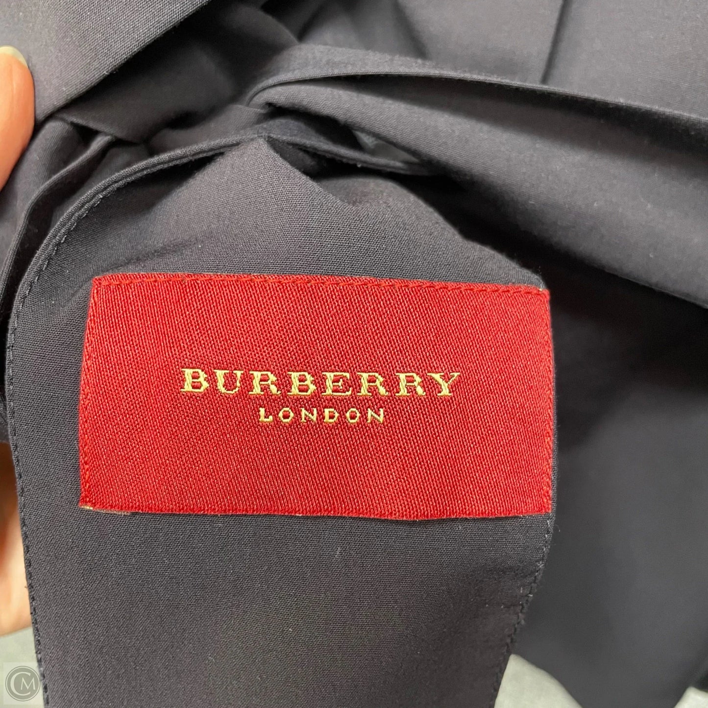 Blazer Luxury Designer By Burberry In Navy, Size: S