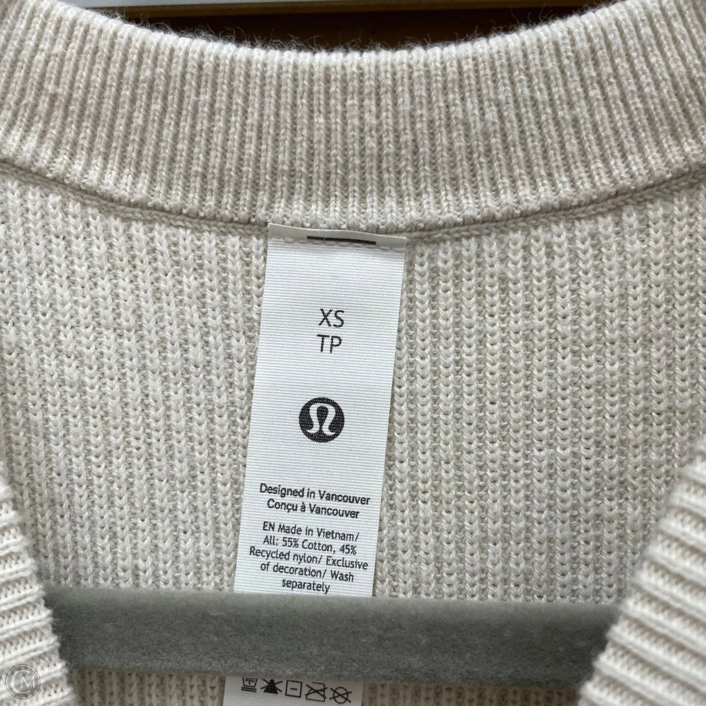 Sweater By Lululemon In Beige, Size: Xs