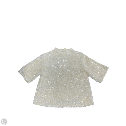 Top Short Sleeve By H&m In Cream, Size: Xs