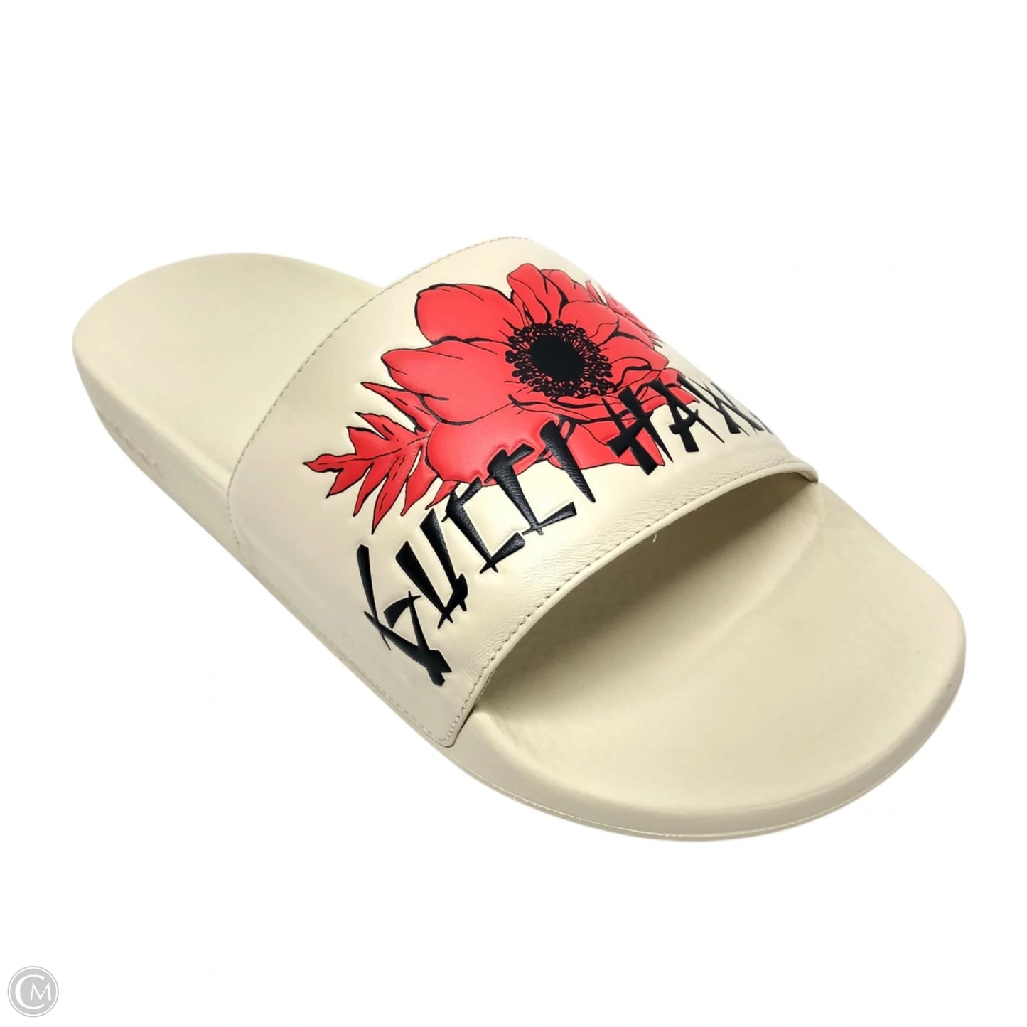 Sandals Luxury Designer By Gucci In Red & White, Size: 9.5