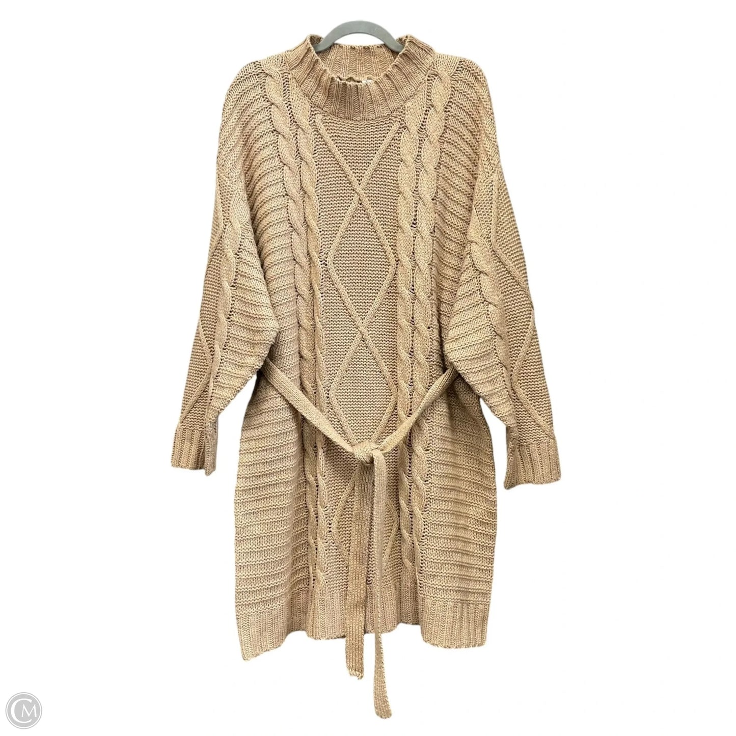 Dress Sweater By Amadi In Tan, Size: 1x
