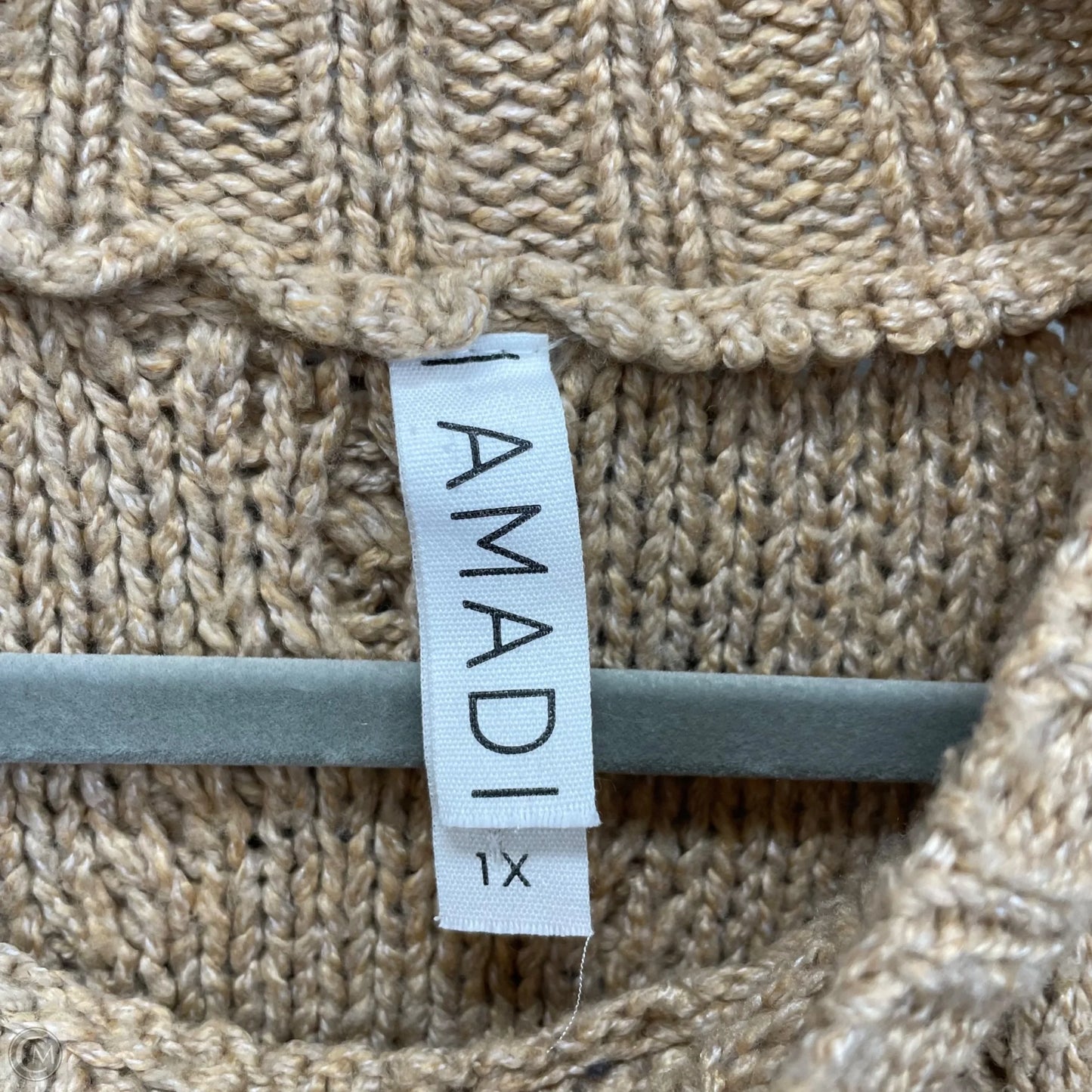 Dress Sweater By Amadi In Tan, Size: 1x
