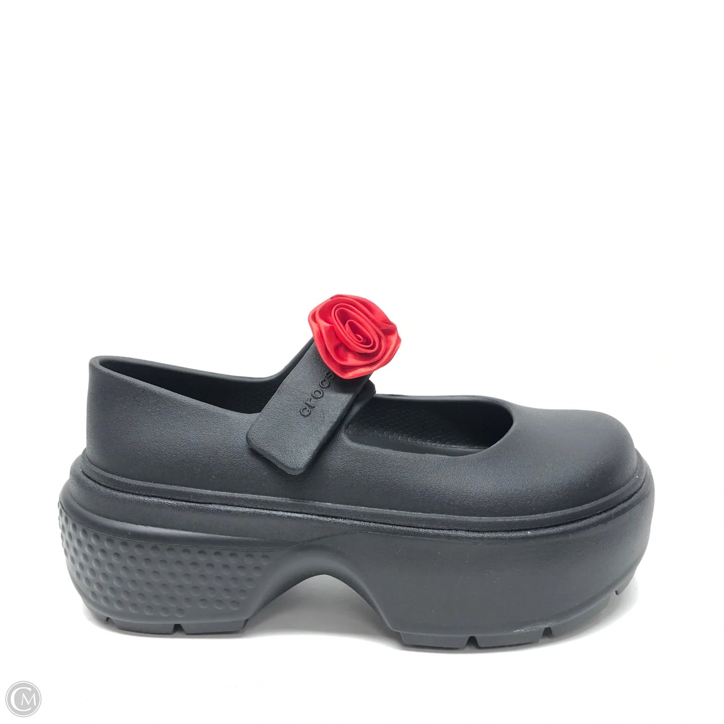 Shoes Heels Platform By Crocs In Black, Size: 9