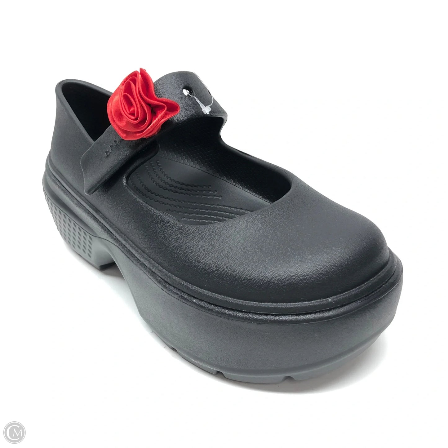 Shoes Heels Platform By Crocs In Black, Size: 9