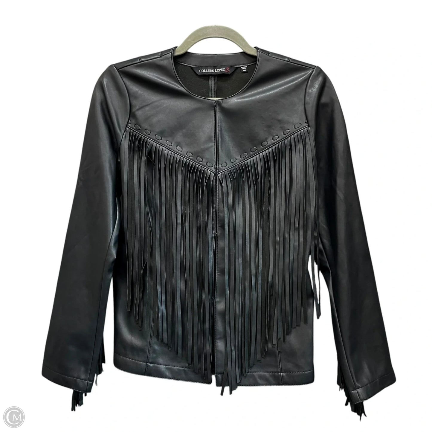 Jacket Moto By Colleen Lopez In Black, Size: Xxs