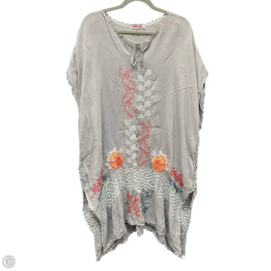 Tunic Short Sleeve By Johnny Was In Grey, Size: M