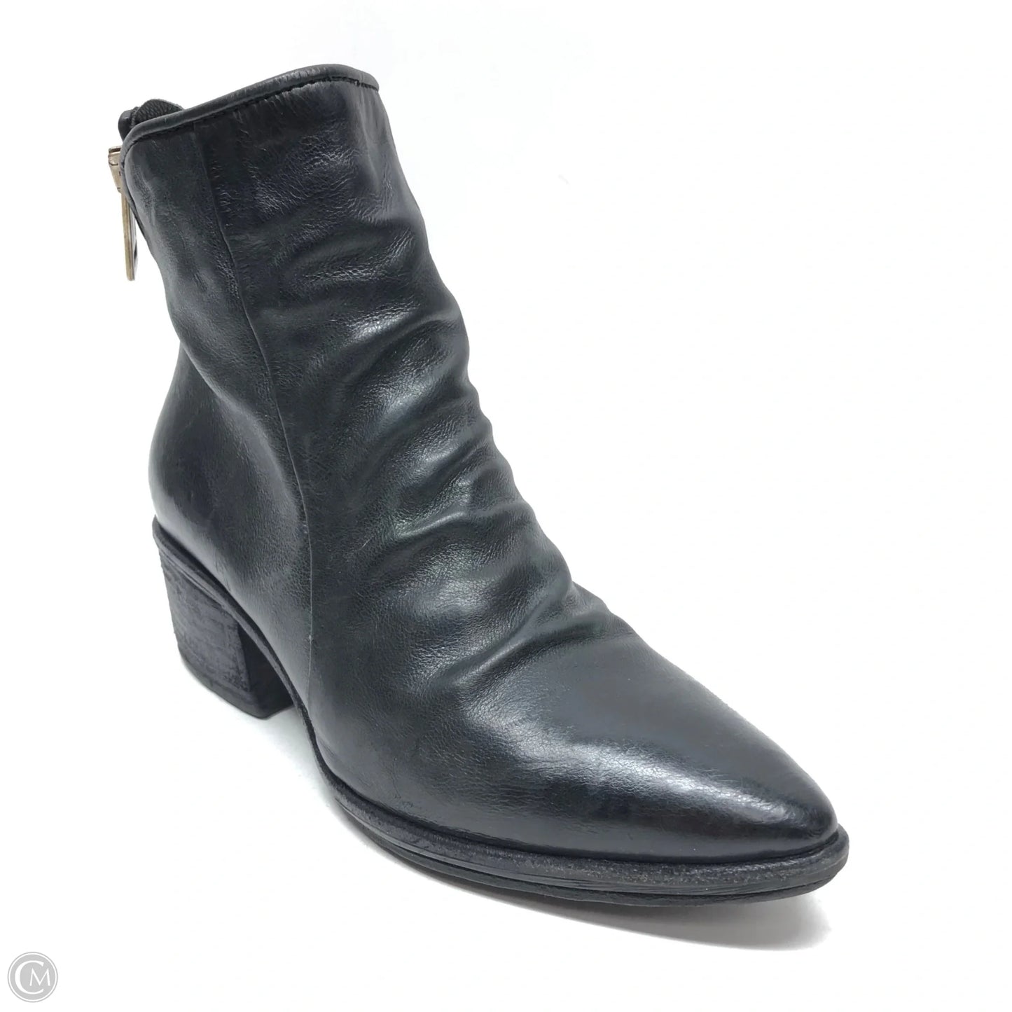 Boots Ankle Heels By As 98 In Black, Size: 7.5