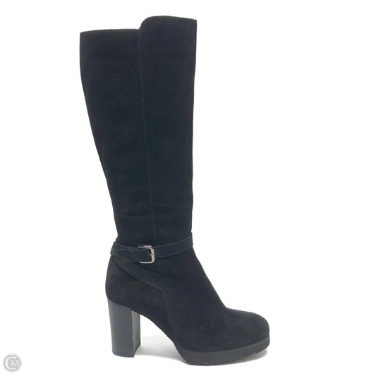 Boots Knee Heels By La Canadienne In Black, Size: 7.5