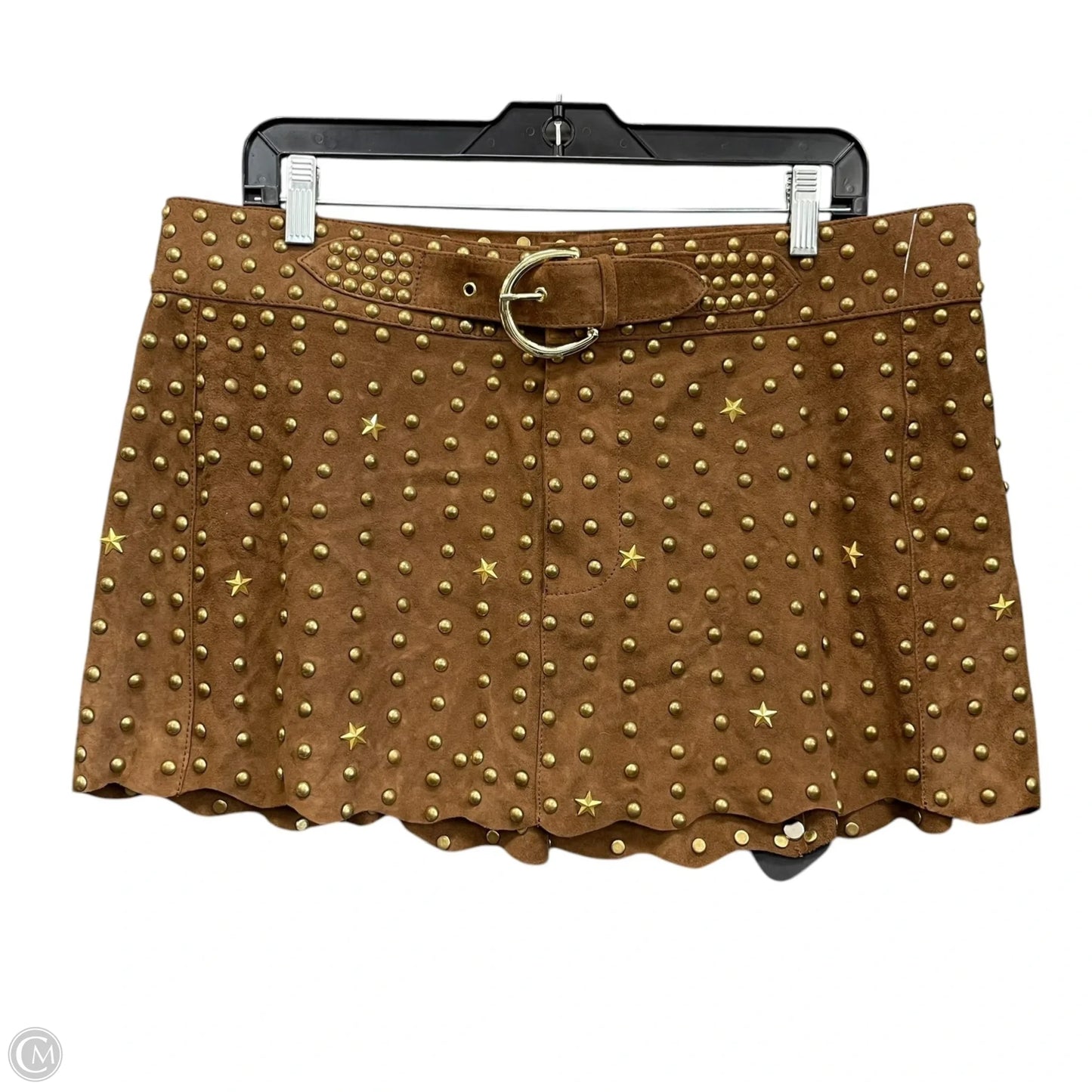 Skirt Mini & Short By Cma In Brown & Gold, Size: Xl