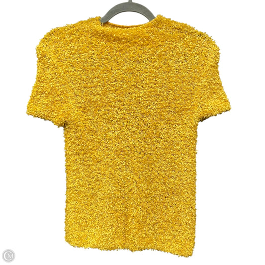 Sweater Short Sleeve By Zara In Yellow, Size: M