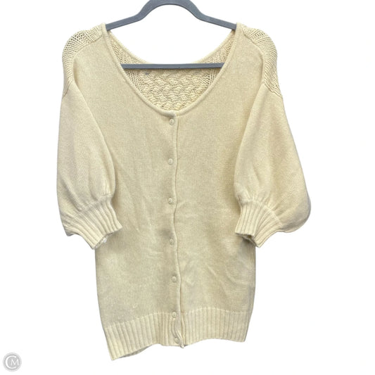 Sweater Cardigan By Cmc In Yellow, Size: 2