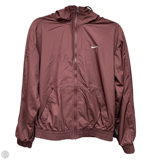 Athletic Jacket By Nike Apparel In Maroon, Size: Xs