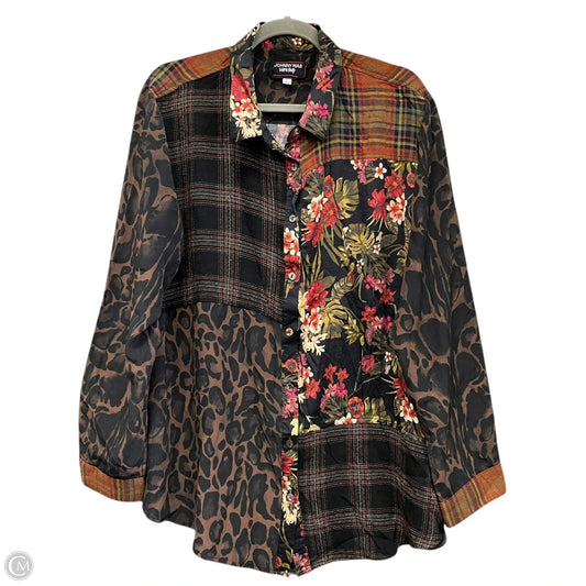 Top Long Sleeve By Johnny Was In Multi-colored, Size: L