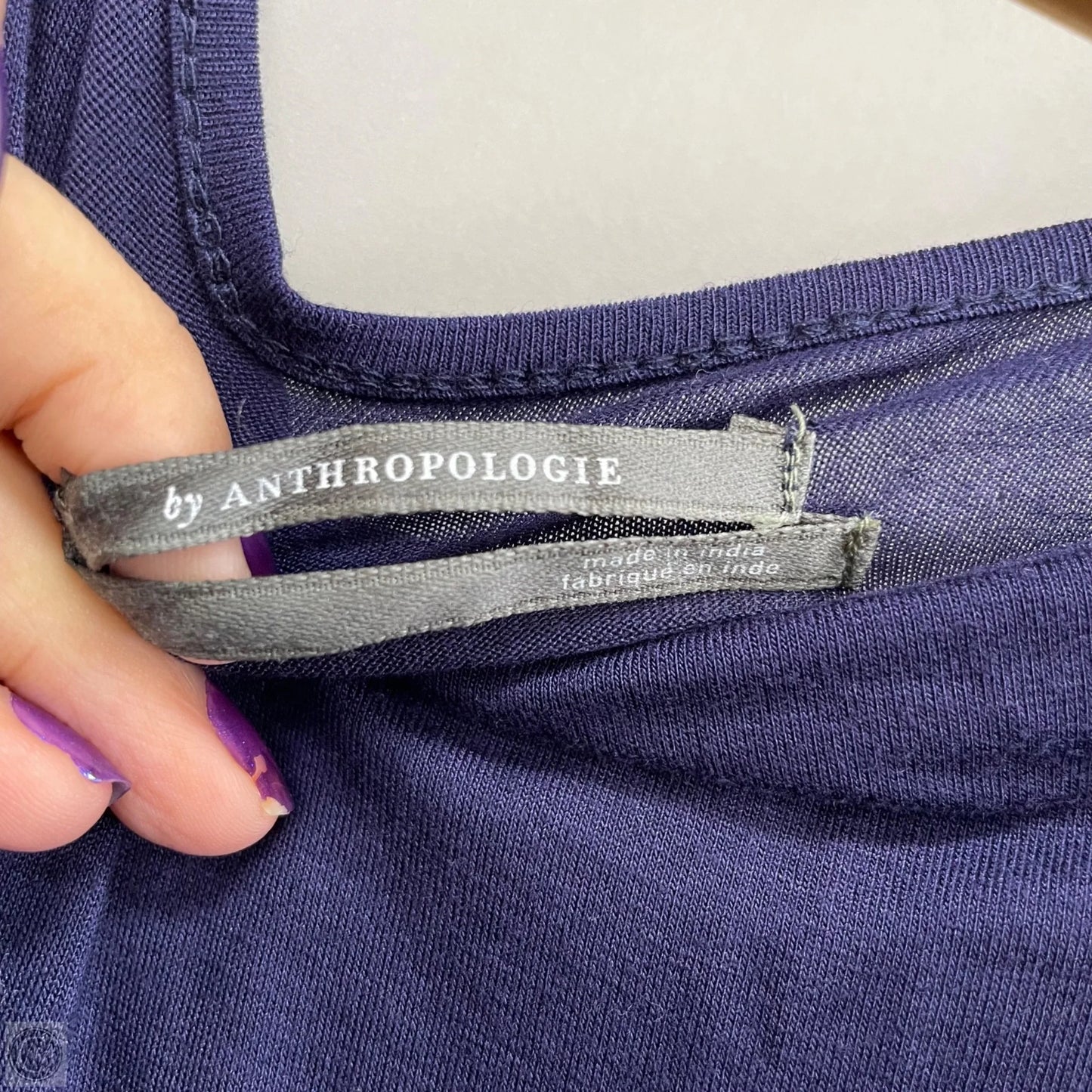 Dress Casual Midi By Anthropologie In Navy, Size: L