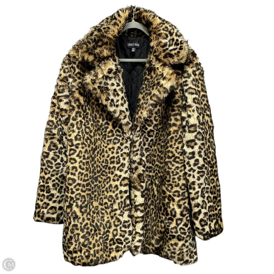 Coat Faux Fur & Sherpa By Clothes Mentor In Animal Print, Size: Xxl