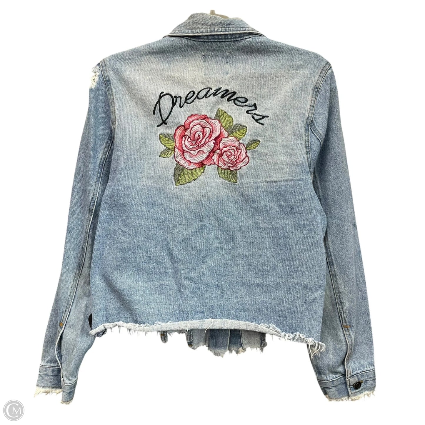 Jacket Denim By Clothes Mentor In Blue Denim, Size: L