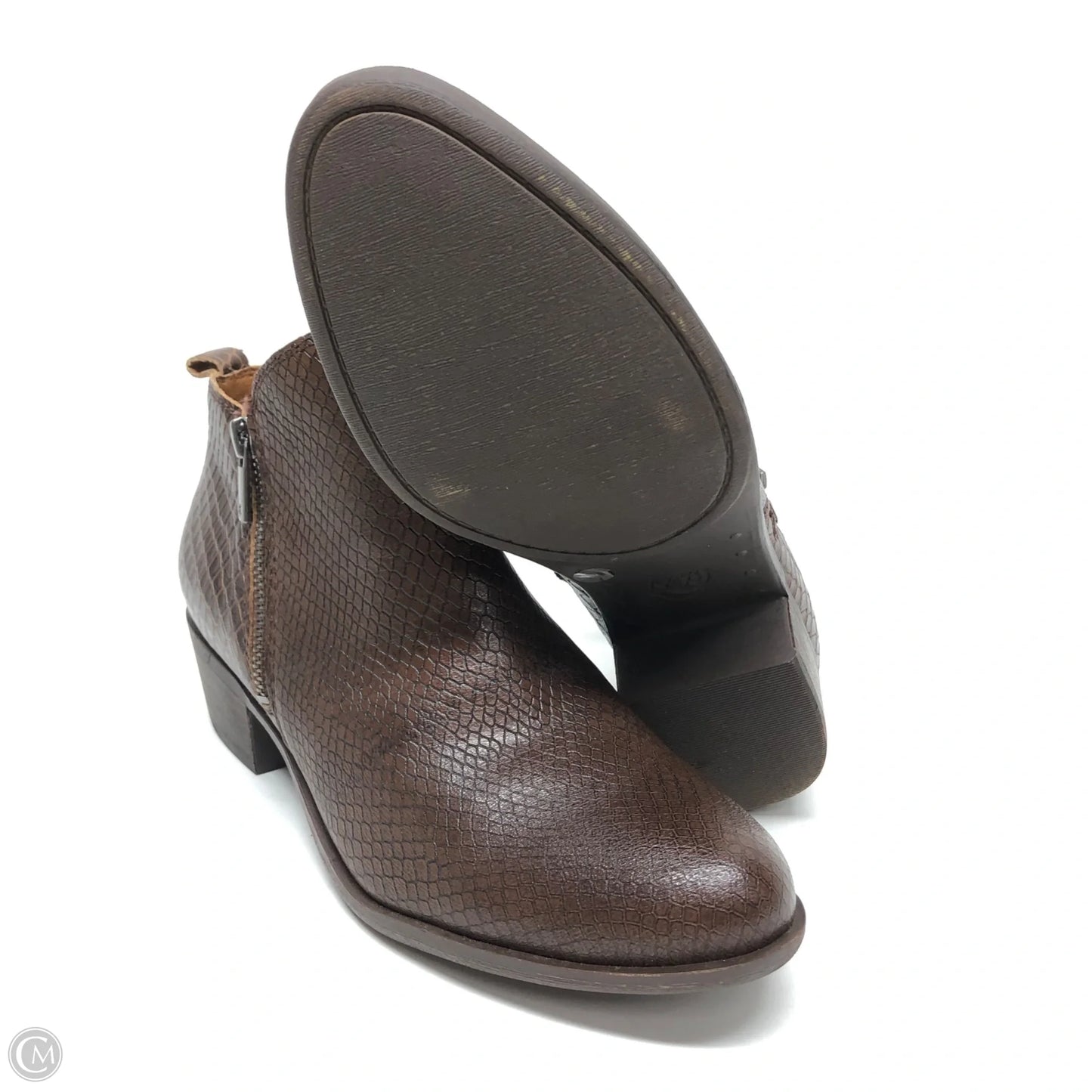 Boots Ankle Heels By Lucky Brand In Brown, Size: 8.5