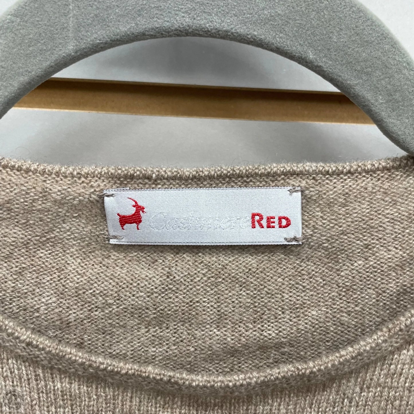 Top Long Sleeve By Cmb In Beige, Size: S