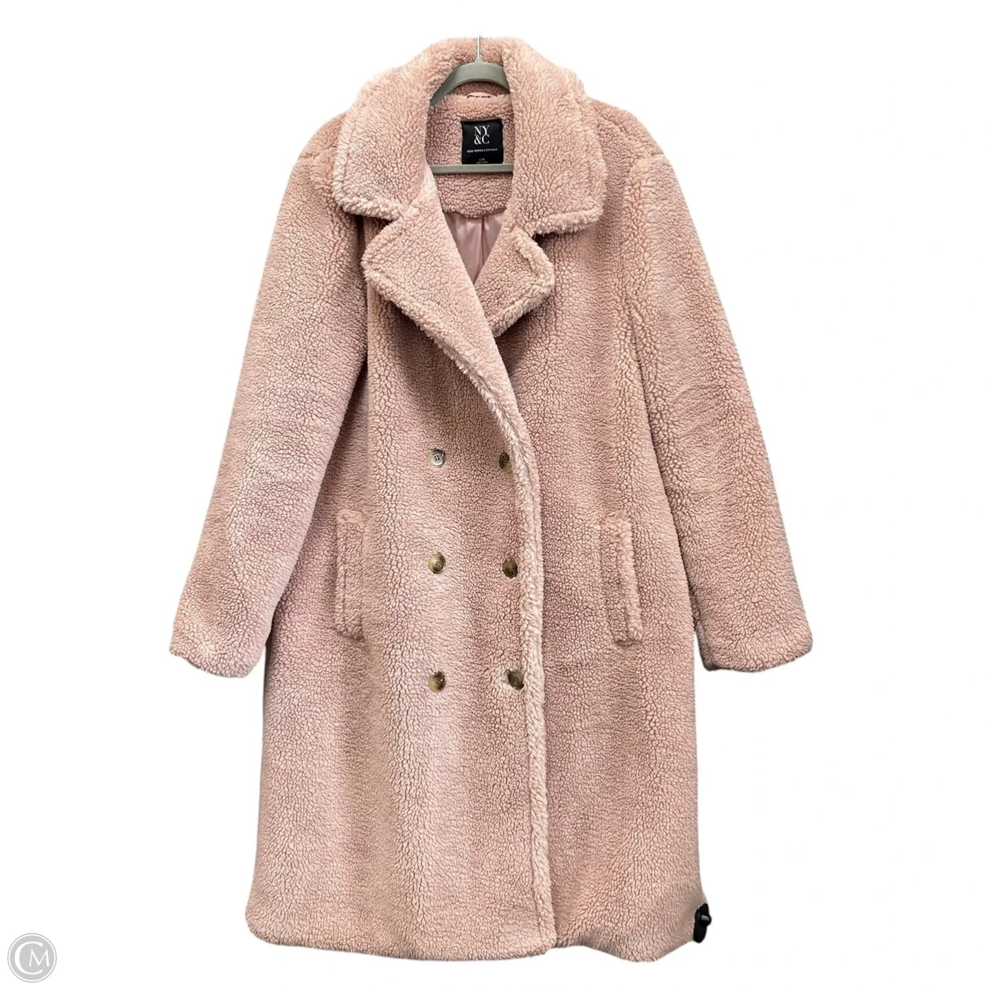 Coat Faux Fur & Sherpa By New York And Co In Pink, Size: Xl