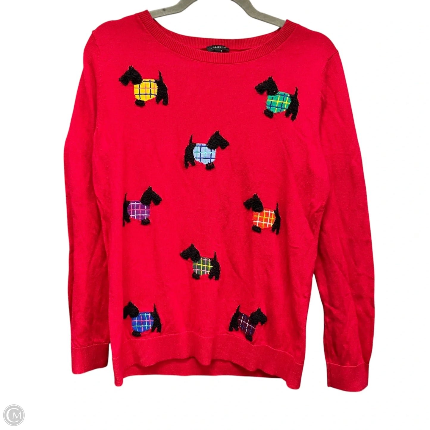 Sweater By Talbots In Black & Red, Size: M