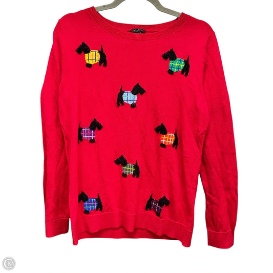Sweater By Talbots In Black & Red, Size: M